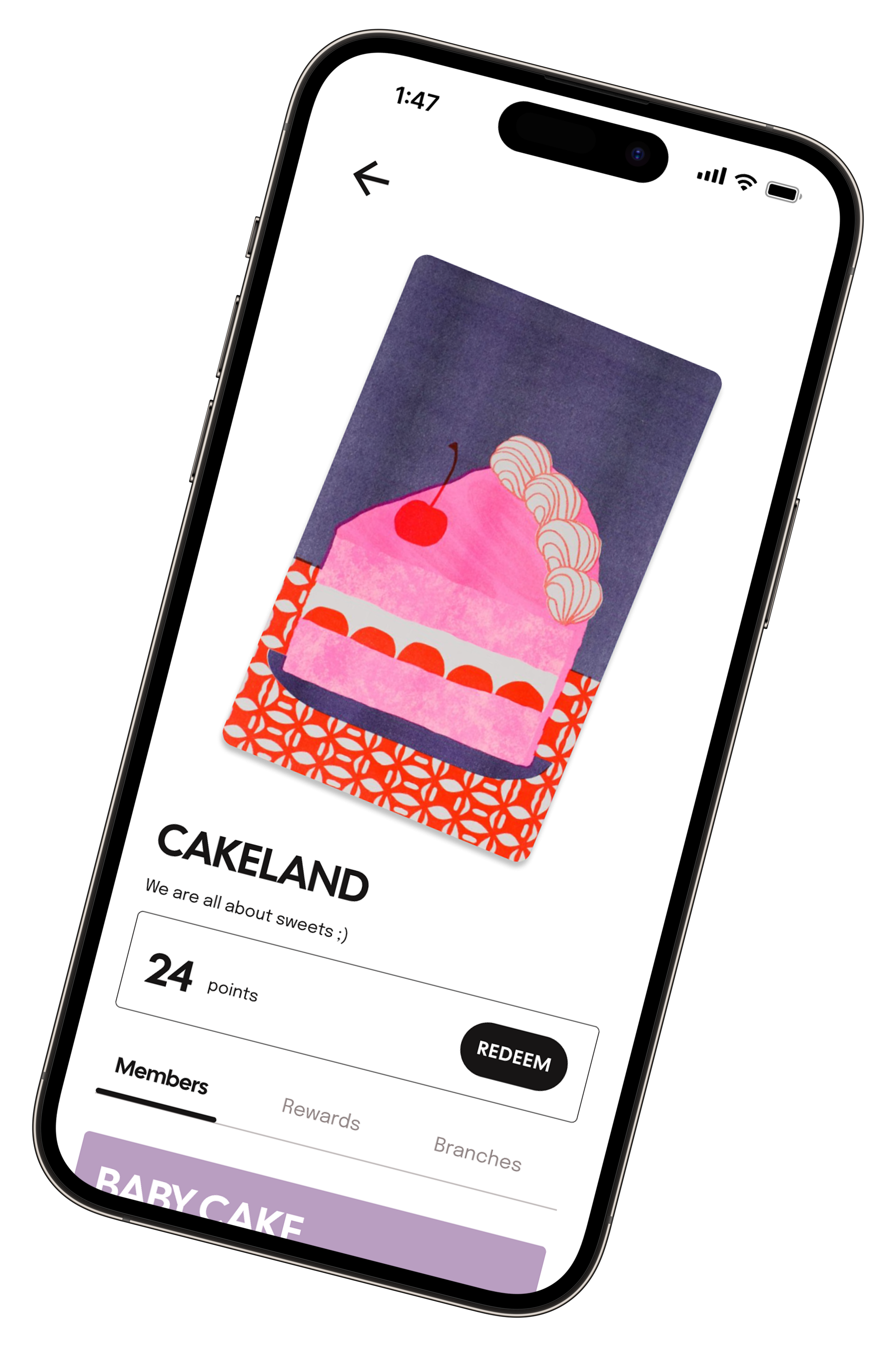Cakeland shop screen