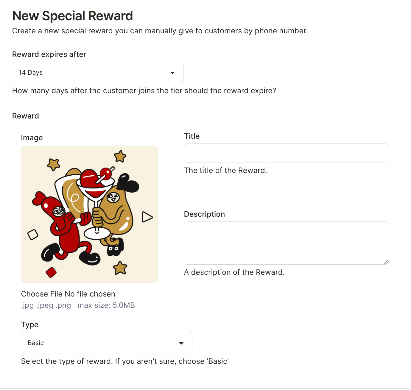 Special rewards — step 2